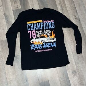 PrettyLittleThing Black Speedway Texas Arena Long Sleeve